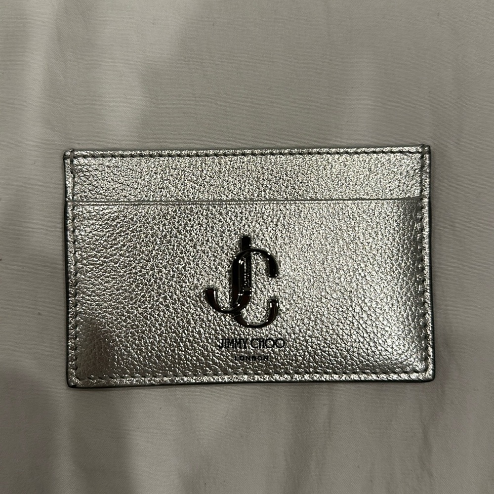 Brand new silver jimmy choo cardholder